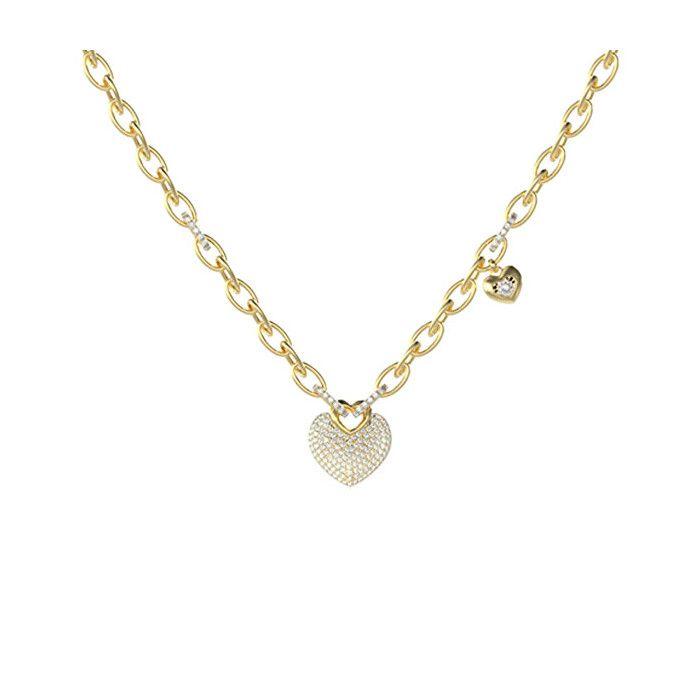 Collier plaqué or avec cœurs Crazy In Love JUBN05212JWYGT/U