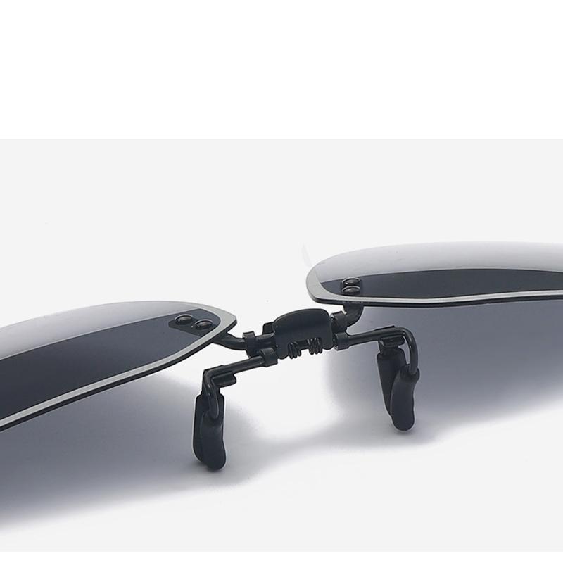 Nicht polarisierte Herren Übergroße Fahr-Clip-on-Sonnenbrille Damen Quadratische Nachtsicht-Brille