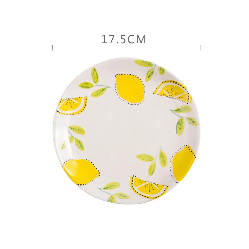 Creative Circular Ceramic Plates Restaurant Steak Plates Delicious Household Dishes Deep Soup Plate Exquisite Tableware