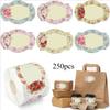 250pcs Flowers Name Labels Kitchen Blank Handwritten Date Stickers Refrigerator Freezer Food Storage Small Business 3*5cm