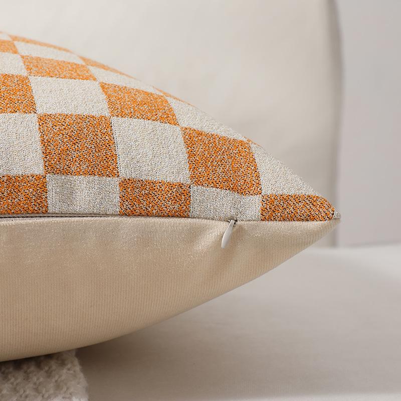 New Checkerboard Grid Single-sided Pillow Cushion Cover Geometric Simple Pillow Cover