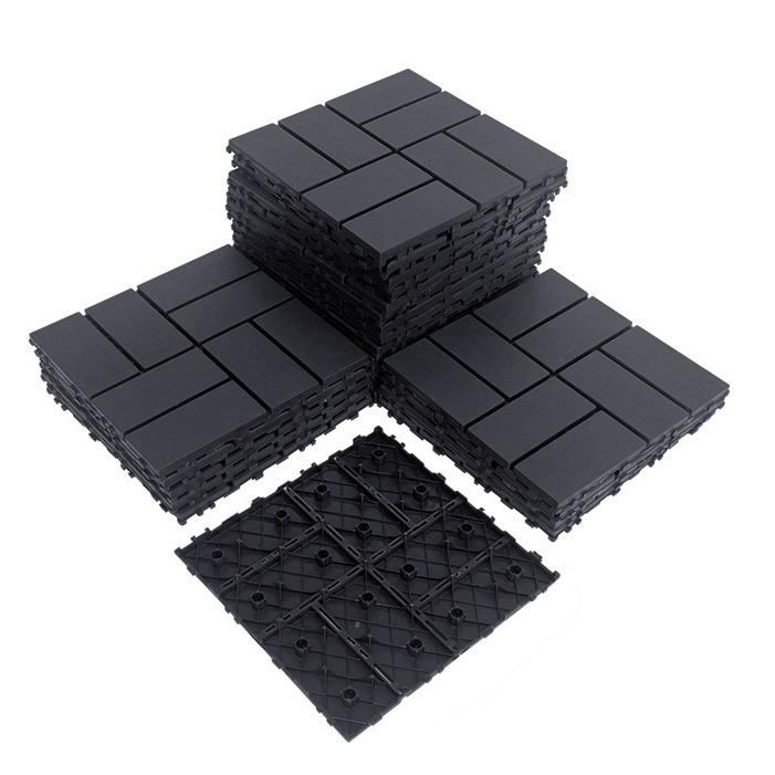 Suelo de Plástico Compuesto para Exteriores de Encastre 30x30 para Jardín/Balcón