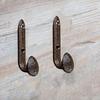 2Pcs Wall Hooks Rustic Railroad Spike Hobby Room Decor Hanging Storage Tool Shed Hooks Rail Road Decor Wood Craft Supplies
