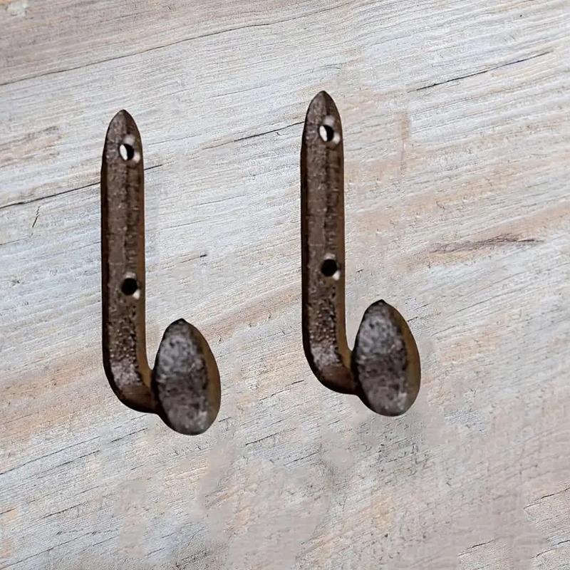 

2 шт. Настенные крючки в деревенском стиле, костыль от железной дороги, декор для комнаты хобби, подвесное хранение, крючки для сарая для инструментов, железнодорожный декор, деревянные поделки