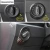 Head Light Lamp Switch Button Panel Cover Trim For Volkswagen T-Roc T Roc 2018 - 2025  Carbon Fiber / Matte Interior Accessories