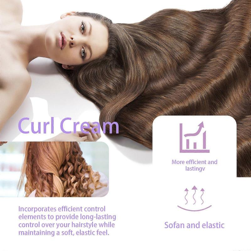 Hoegoa Jojoba Oil Curly Hair Double Eyelid Cream Perm Curly Hair Care Shaping Hair Moisturizing Luster Elastin