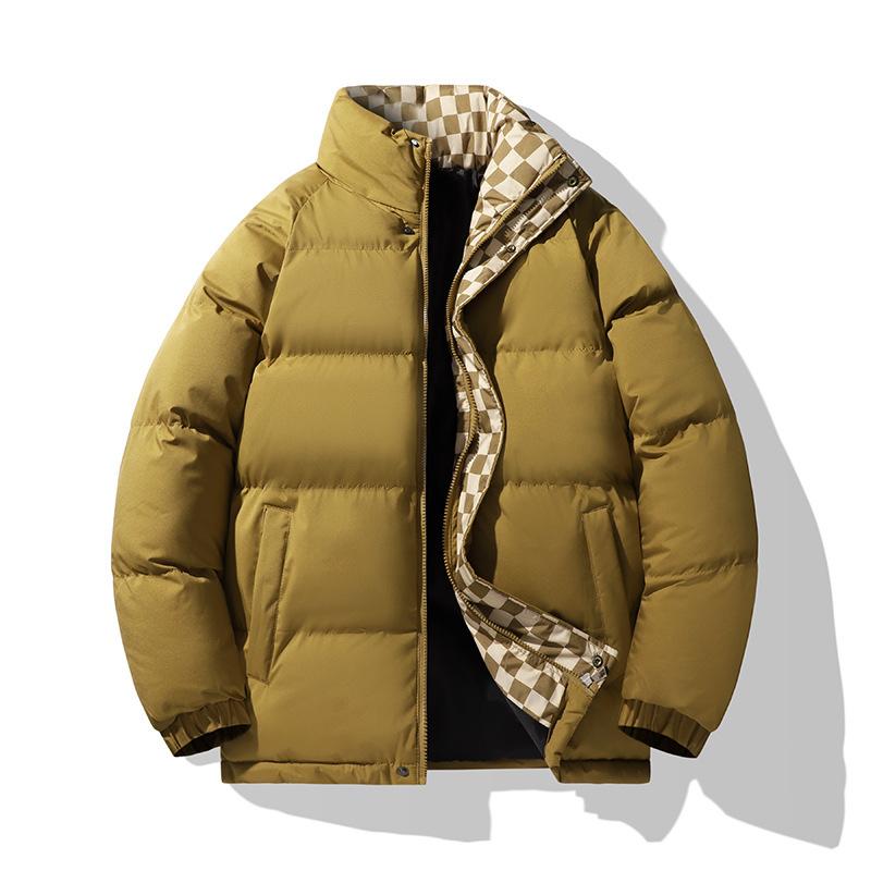 

Мужская модная стеганая одежда с лацканами в клетку для защиты от холода зимой, утолщенная одежда-мешок, мужская теплая хлопковая одежда, модная XXXXL