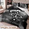 Guns N’ Roses Printed Bedding Set Custom Name Text 1 Duvet Cover 2 Pillowcases For Bedroom
