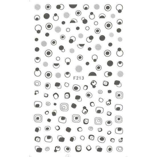 1 Sheet Geometry Feather Arrow 3D Nail Art Sticker Decal DIY Manicure Decor Tool