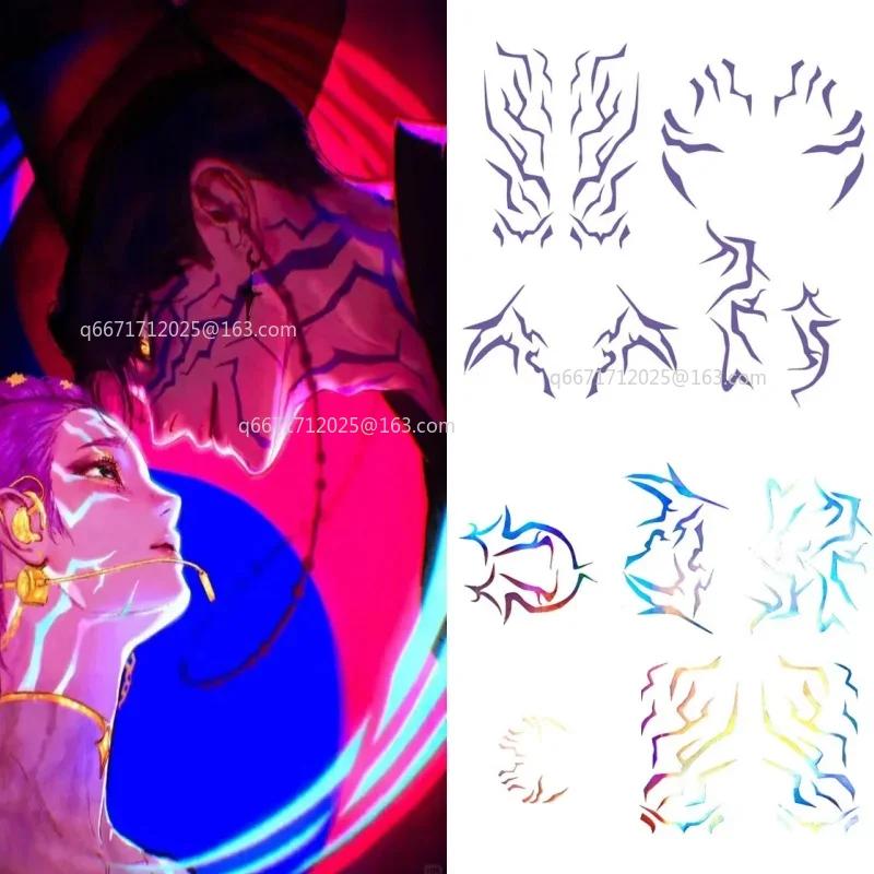 4 SZT. Figurka Anime KPop Rumi Kang Rekwizyt Cosplay Naklejka Tatuaż Rumi Naklejka Tatuaż Demoniczna Naklejka na Rekwizyty na Imprezę Hallowmas