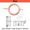 20/50pcs M5 M6 M8 M10 M12 M14 M16 Solid Purple Copper Washer Flat Ring O Gasket Spacer Washers Sealing Solid Washer Flat Seal
