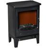 LED Electric Fireplace Freestanding Fireplace with Flame Effect 900/1800W Black