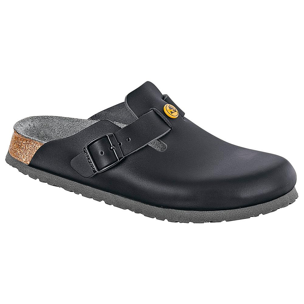 

Birkenstock Original Boston ESD Leather Narrow L6 M4 Width, Black, 37.0 чёрный