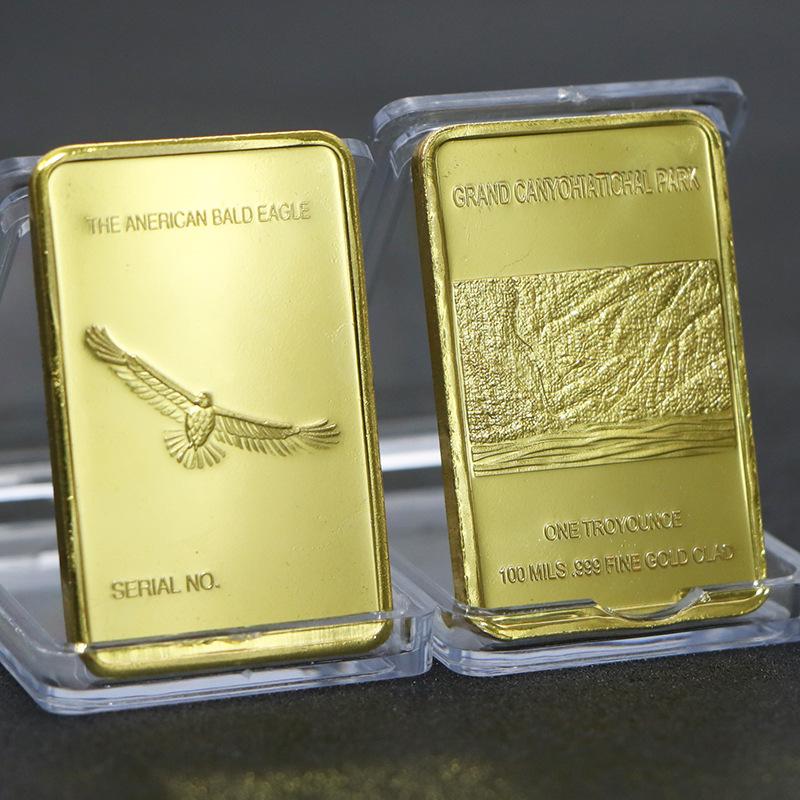 European USA Euro Gold Bar Fine Gold Commemorative Bullion Bar Collection