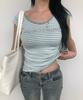 Poeoling B.Jewel Logo Tee (Mint Stripe)