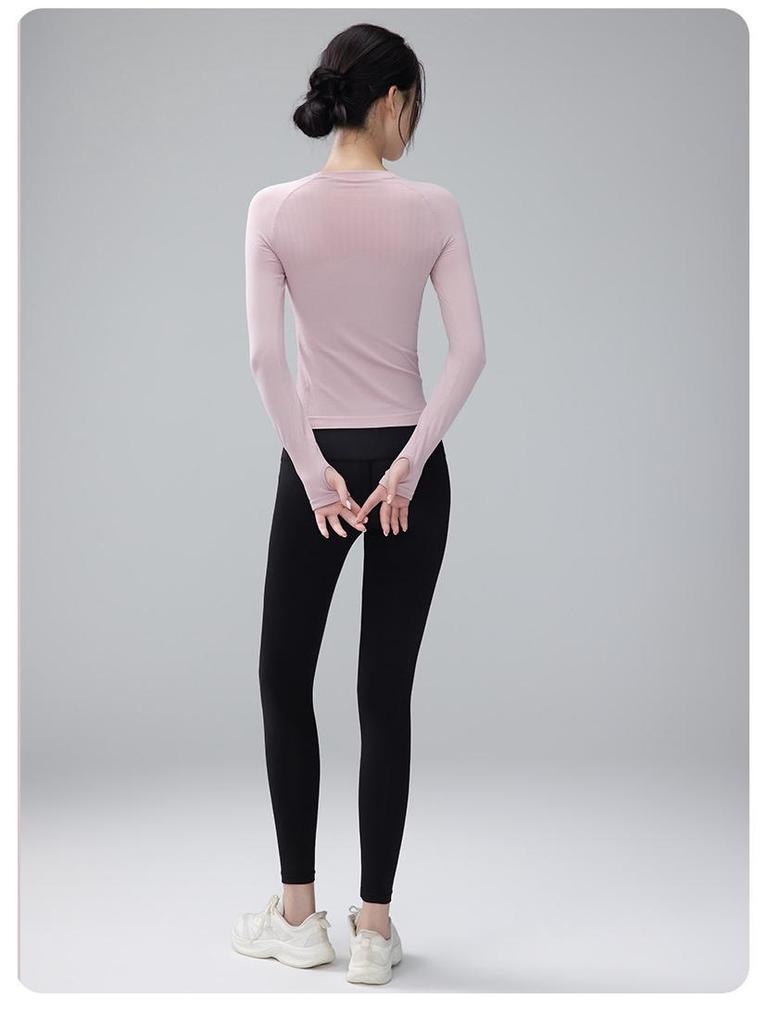 Women's Quick-Dry Slim Fit Long Sleeve Fitness Top for Autumn/Winter