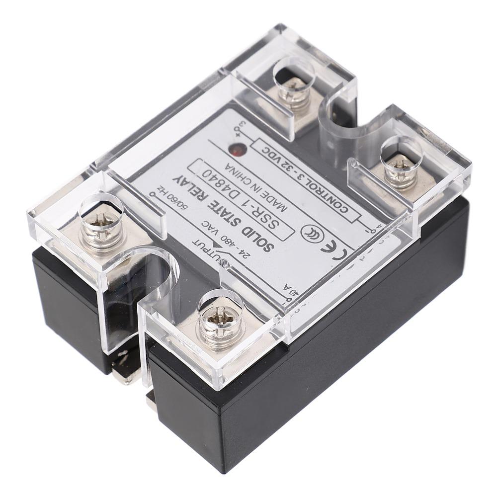High Power SSR-1 D4840 Solid State Relay DC to AC 24-480VAC Load Voltage 40A SSR 40A Solid State Relay CNC Machine Tools