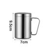 Durable Double Wall Coffee Mug with Lid Stainless Steel Unbreakable Milk Tea Cups with Handle Tumbler Jug Drinkware