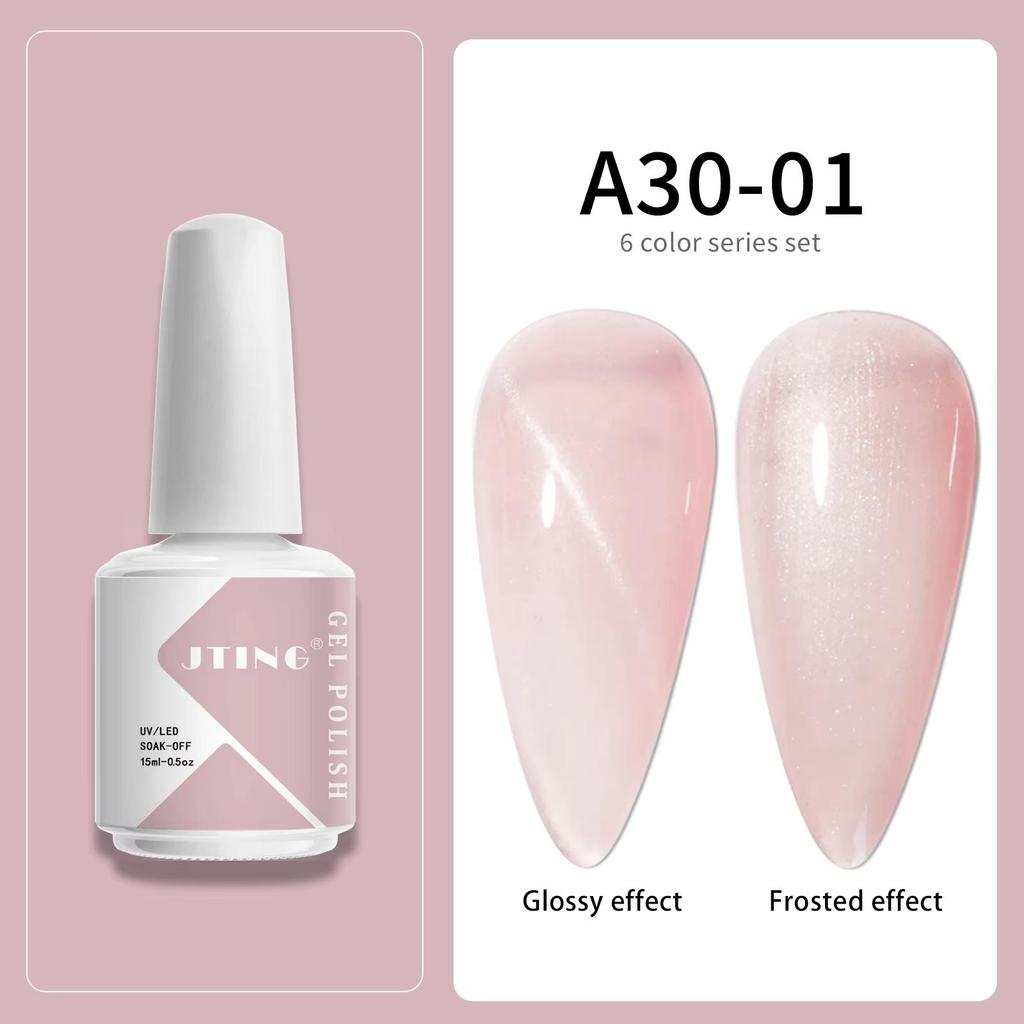 JTING Wholesale Nail Art Professional 6colors Nail Polish Gel Set Collection for Nail Salon 15ml UV Gel Polish Bottles Kit OEM