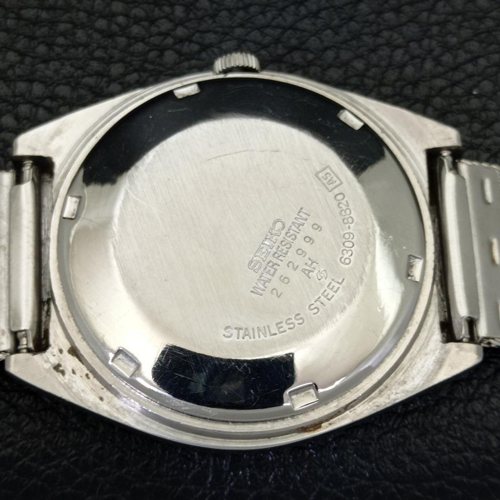SEIKO AUTOMATIC 6309A VINTAGE JAPAN MENS GREEN COLOR DIAL WATCH a701452-5 R206b-a701452