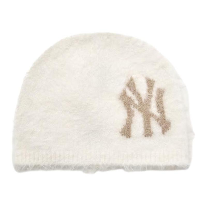 MLB New York Yankees Nylon Beanies Unisex Cream Fashion 3ABNB0956-50CRS