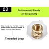 50Pcs Double Twill Embedment Nuts Knurled Thread 3D Printer Accossory New Brass Insert Nut