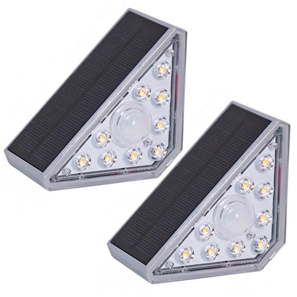 

2Pcs Solar Step Light Waterproof Outdoor Stair Light Garden Outdoor Decor Induction Highlight Model A