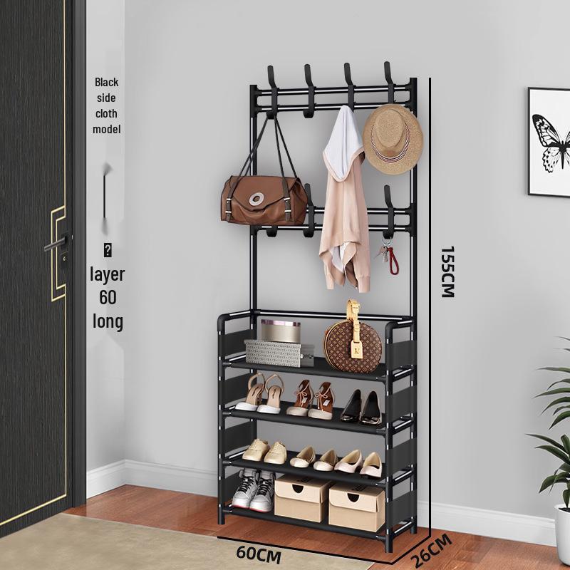 Moderner multifunktionaler Metall-Schuh- und Garderobenständer: Stand-Aufbewahrung, schlicht, minimalistisch für Schuhe und Kleidung