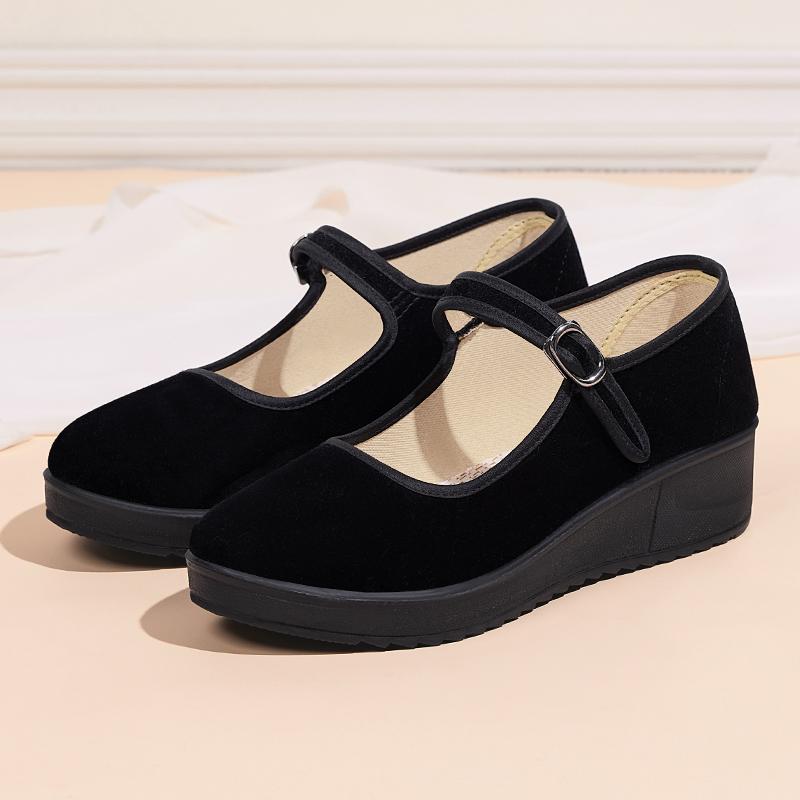 Cloth shoe flagship store official women's shoes soft sole black work nonslip work shoes comfortable and versatile
