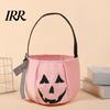 Porta caramelle ricamato Sacca zucca di Halloween per bambini, Borsa per dolcetto o scherzetto Decorazione festiva con manico, Secchiello riutilizzabile per snack Bomboniere per feste