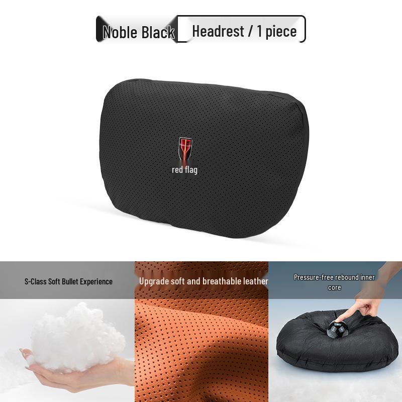 Hongqi Car Seat Cushion Set: Headrest, Neck Pillow, Back Cushion, Lumbar Support