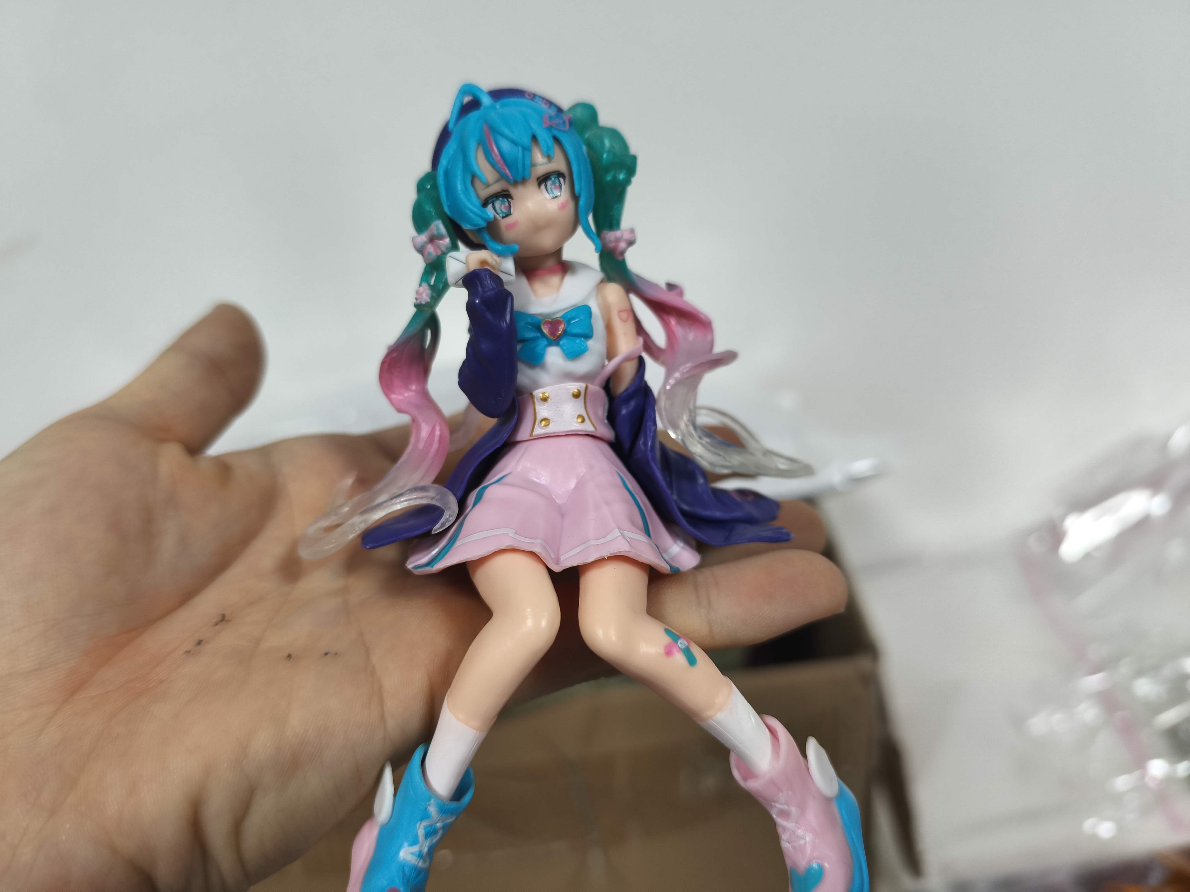 Hatsune Miku Desktop Adorable Action Model 11cm Neko T-Shirt Ver. Anime Figurine Kawaii Girl Figure Toy Present