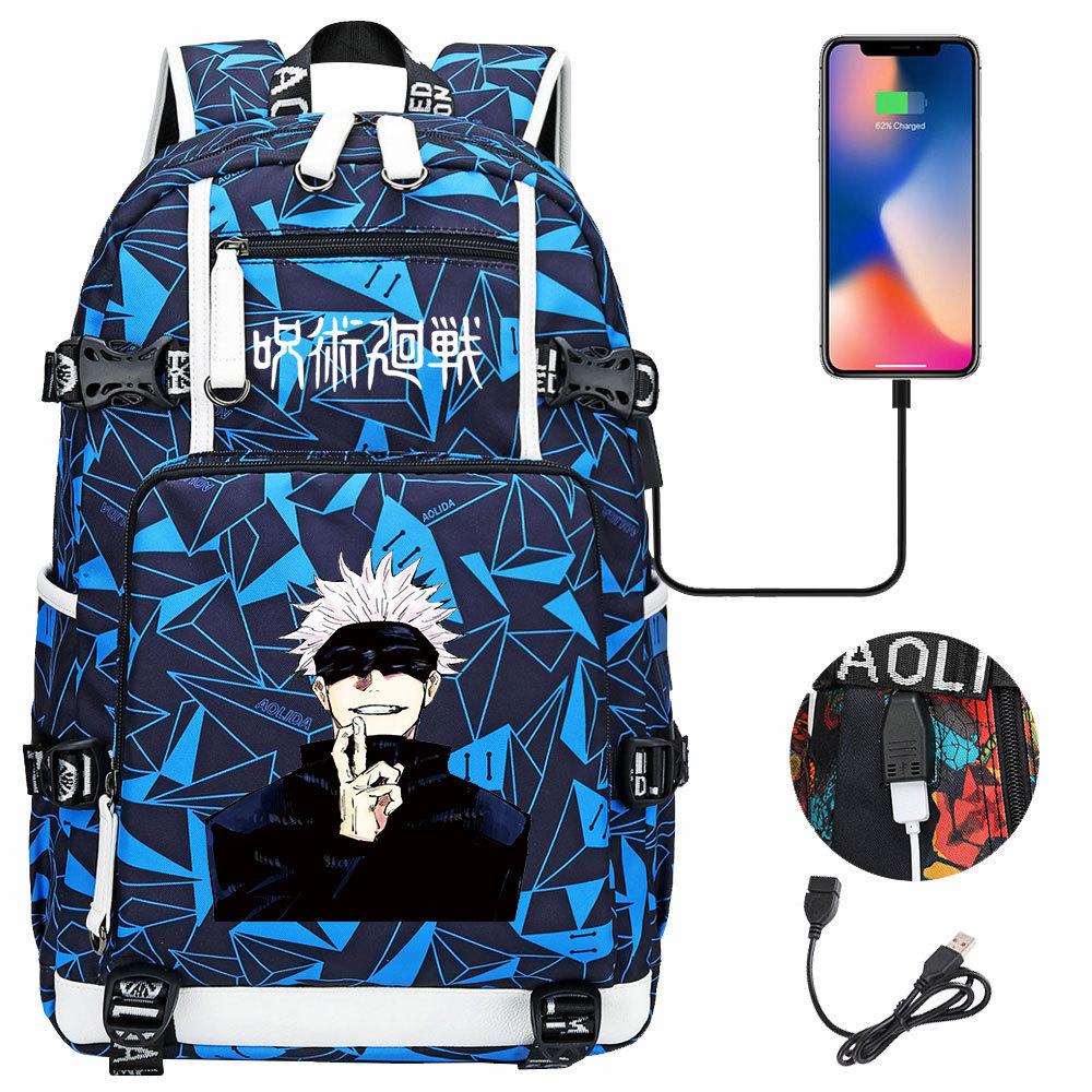 Mochila con Auriculares USB Estampados de Jujutsu Kaisen