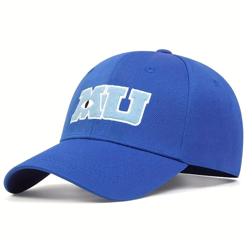 

Unisex MU Letter Embroidery Baseball Caps Spring and Autumn Outdoor Adjustable Casual Hats Hip Hop Hat Sunscreen Hat синій