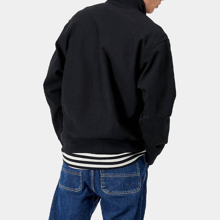 Carhartt WIP FW24 Half Zip American Script Sweatshirt Men sweatshirt Black I027014-89-XX