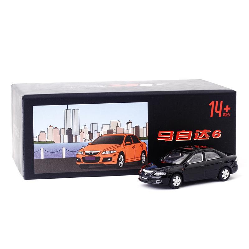 

Мініатюрна модель Mazda 6 1/64, класичний іграшковий автомобіль преміум-класу, безкоштовні колеса, литі під тиском цинковий сплав, металевий подарунок колекції чорний