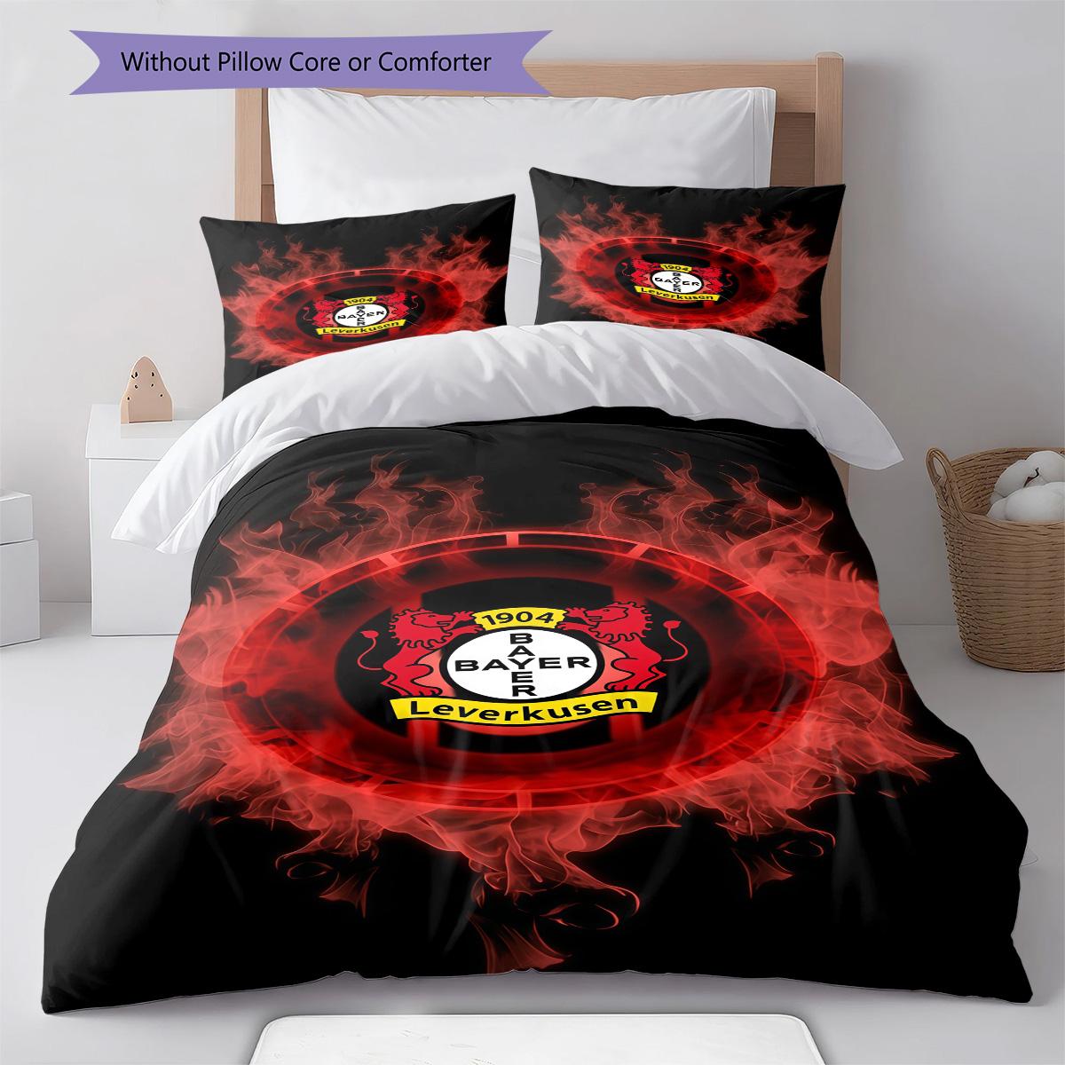 

Leverkusen logo RugPattern Bedding Quilt Set Quilt Cover Pillowcase Home Decoration Birthday Gift (1 * duvet cover + 2 * pillowcase, without core) 135x200cm