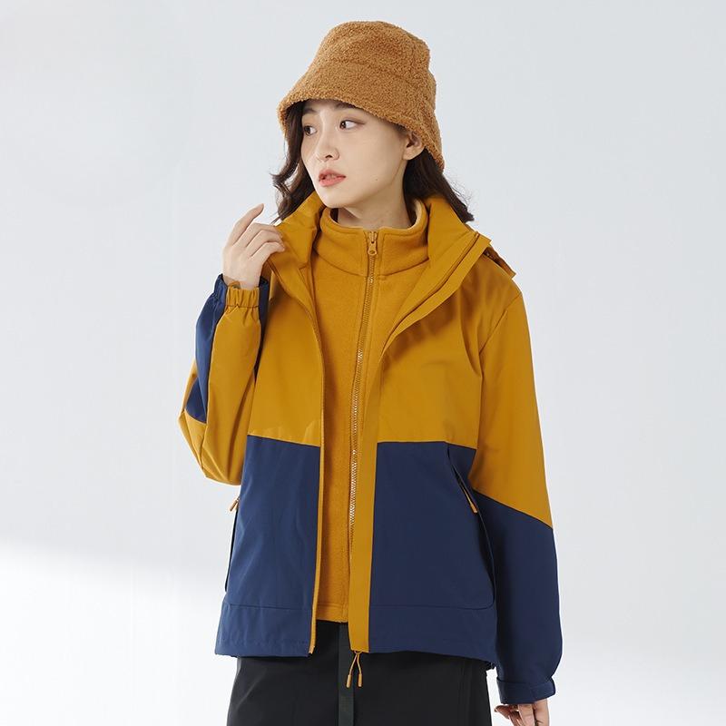 Jacket Three-in-one Autumn and Winter New Style Removable Liner Three-proof Work Jacket for Women Outdoor