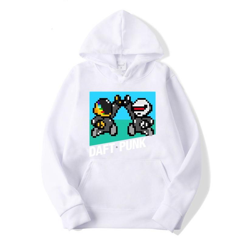 Herbst und Winter neue Herren- und Damen-Hoodies DAFTPUNK Band bedruckter Pullover modischer y2k Fleece langärmliger warmer Hoodie