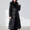 Sleeves Detachable Fashion Woman Parkas Winter Long Coats With Belt Hooded Thick Female Jackets
