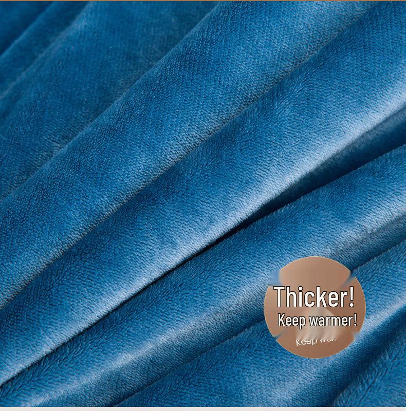 2026 Solid Color Thickened Milk Velvet Flannel Duvet Cover