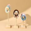 Set of 3 Elegant Wood Bangle Holder Multi Level Rack for Bracelet and Beads Showcase Easy Assembly Headband Organizers