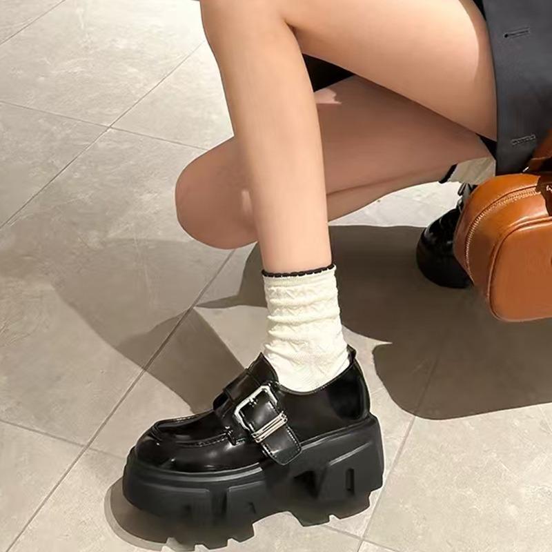 British small leather shoes with 100 JK small spring velvet college style single shoes Mary Jane shoes