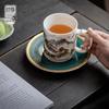 YECOH Ceramic Mountain & River Cup and Saucer Set