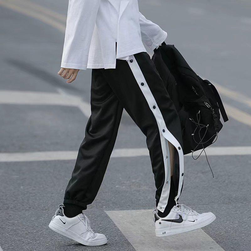 Herre Basketball Dobbelkneppet Knapp Sportsbukser, Vår/Sommer High Street Treningsbukser