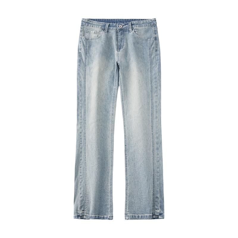 Loose Straight American High Street Jeans Men's Trendy Vintage Elastic Long Trousers New Style Casual Jeans Clean Fit