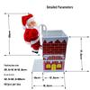 Santa Claus Electric Climbing Ladder Toy - Christmas Gift Beads for Chimney and Tree Decoration.