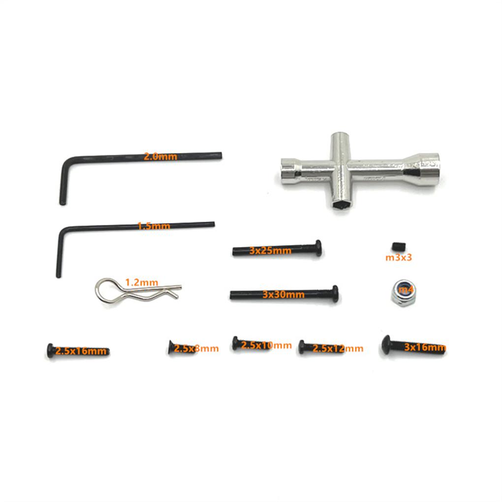 Alloy 183Pcs Screws Kits With Storage Box For Hyper Go MJX 14301 14302 14303 RC Car Hop-ups 1/14