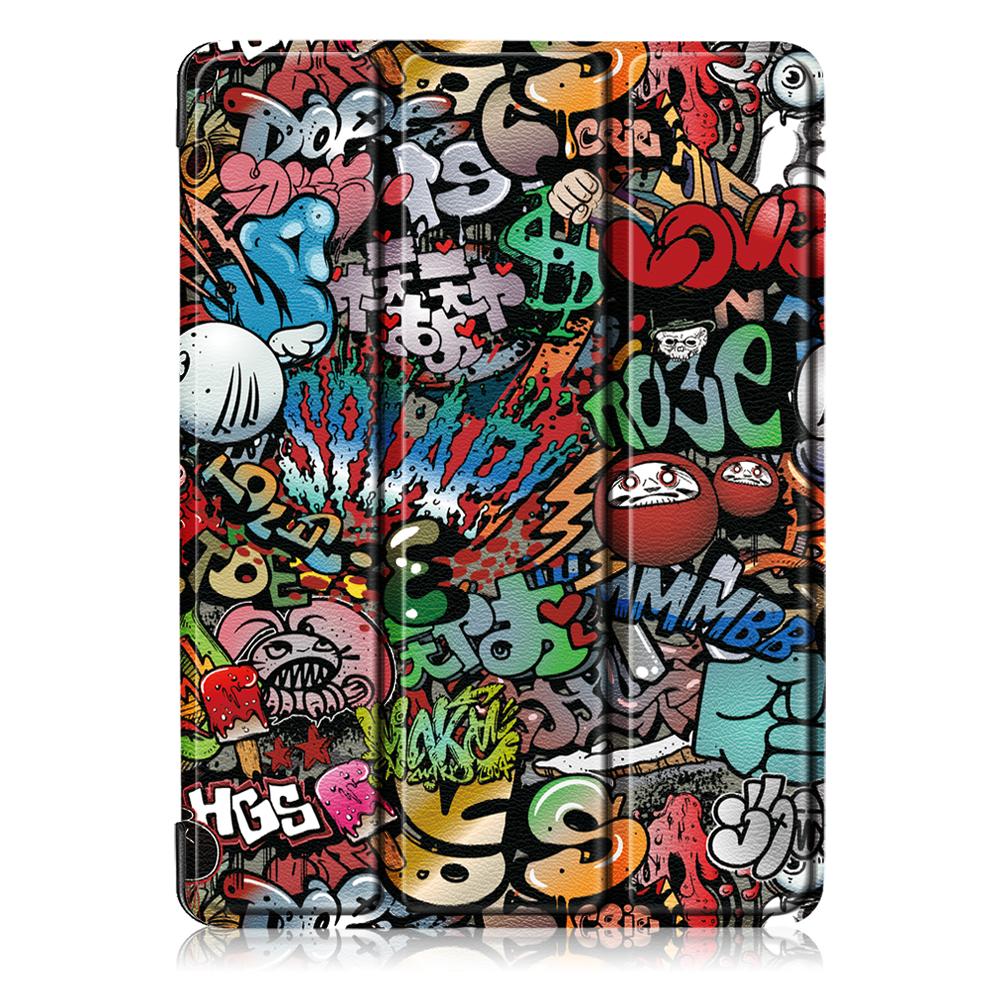 Triple-fold Protective Drop Resistant Painted PU Leather Ultra-thin Hard Case for iPad Pro 11-Inch 2024