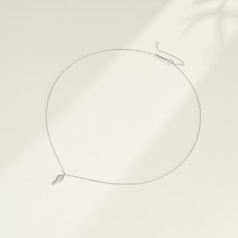925 Silver Key Pendant Necklace - Women's Clavicle Chain, Cold Style, Couple's Niche Design